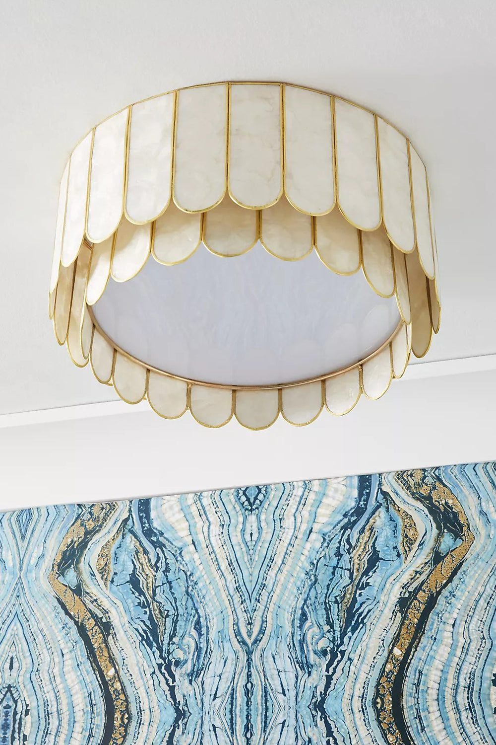 Faceted Shell Bloom Ceiling Light - view 10 | everlamps