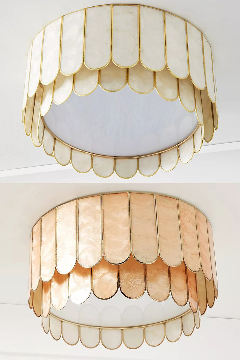Faceted Shell Bloom Ceiling Light - view 16 | everlamps
