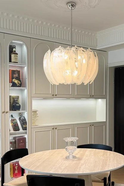 Feather Glass Chandelier - view 7 | everlamps