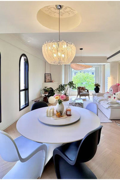 Feather Glass Chandelier - view 4 | everlamps
