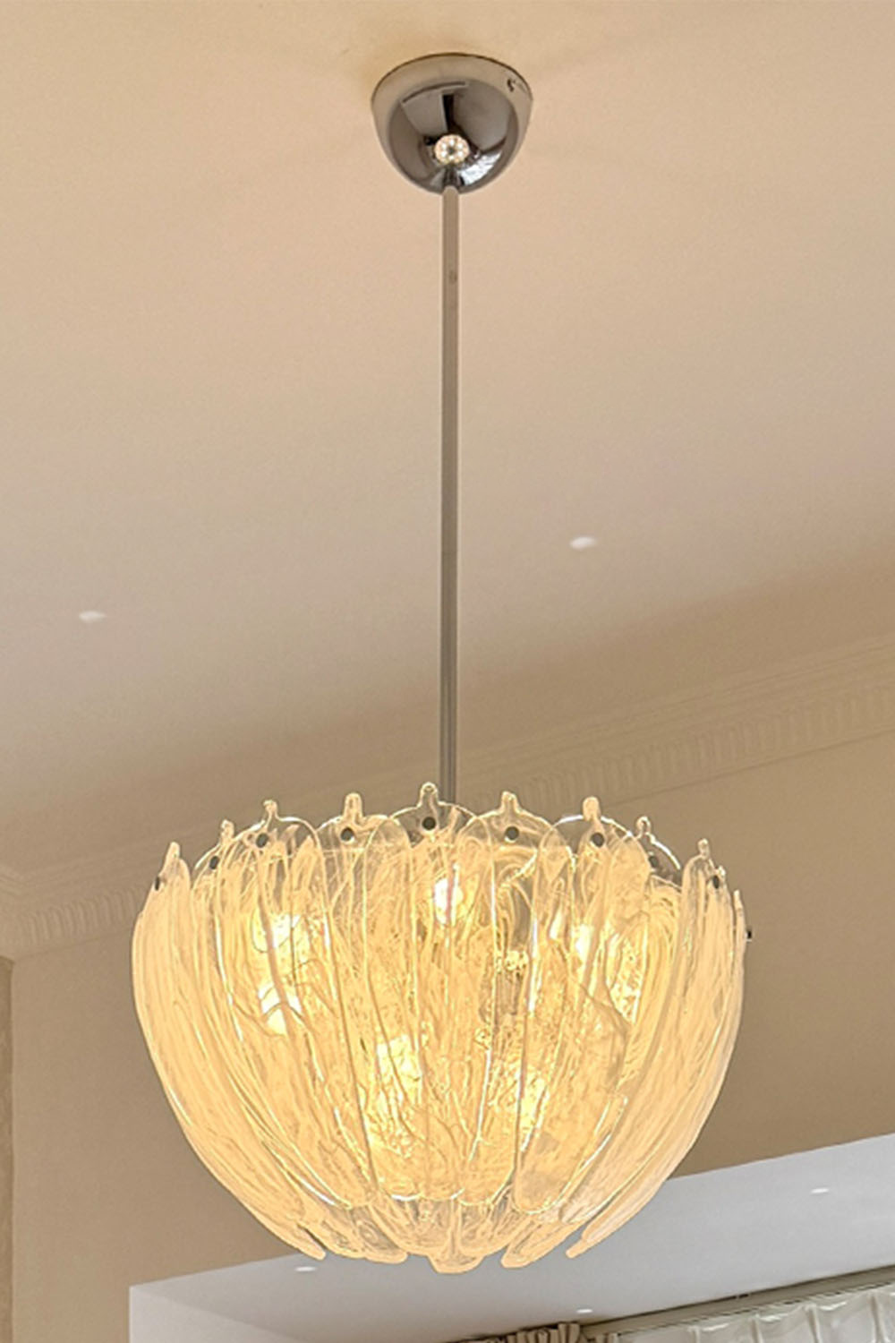 Feather Glass Chandelier - view 11 | everlamps