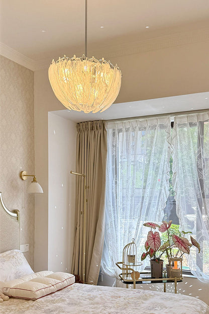 Feather Glass Chandelier - view 8 | everlamps