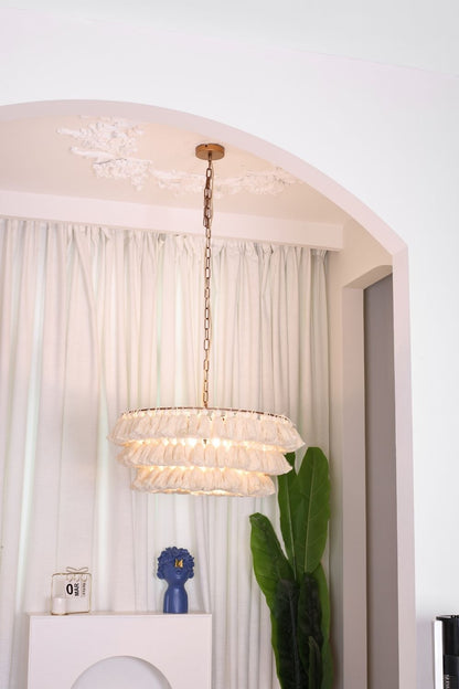 Fabric Fela Tassel Chandelier - view 10 | everlamps