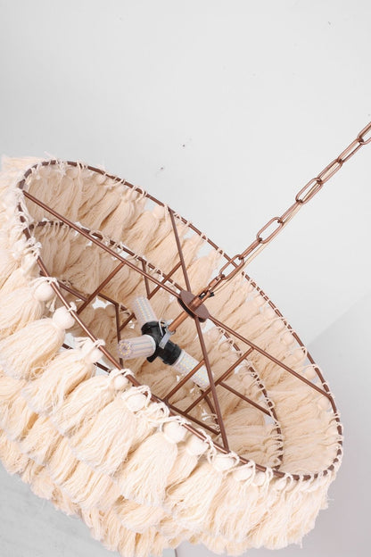 Fabric Fela Tassel Chandelier - view 27 | everlamps