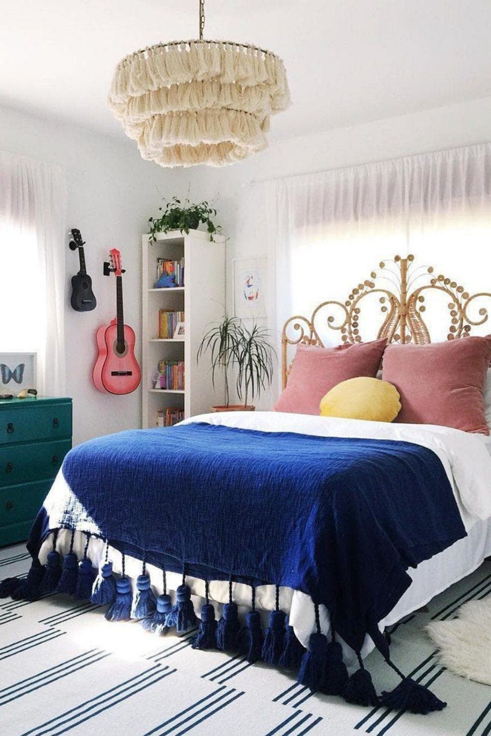 Fabric Fela Tassel Chandelier - view 12 | everlamps