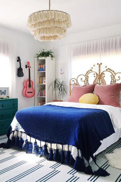 Fabric Fela Tassel Chandelier - view 12 | everlamps