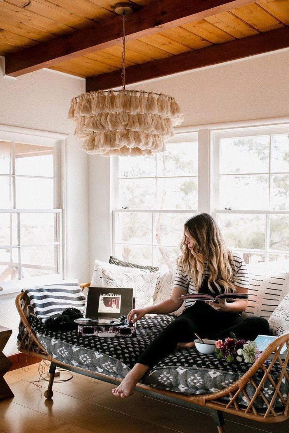 Fabric Fela Tassel Chandelier - view 22 | everlamps