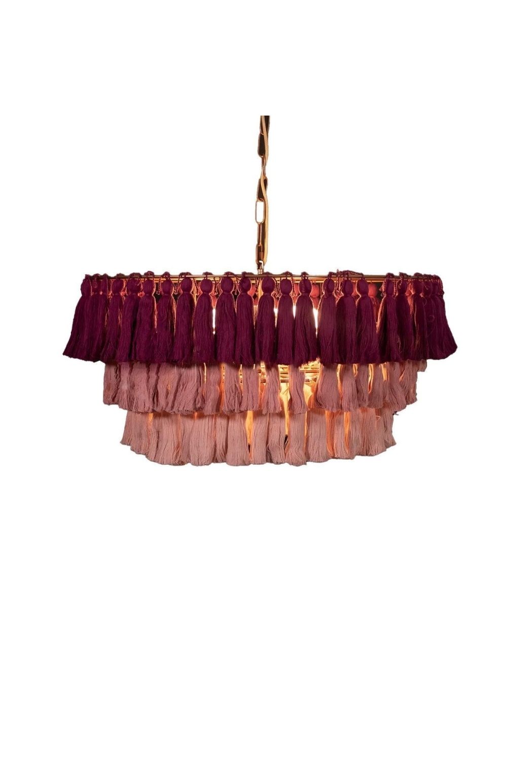 Fabric Fela Tassel Chandelier - view 34 | everlamps