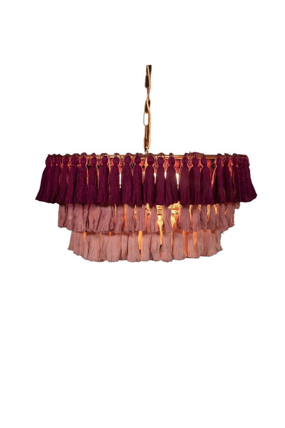 Fabric Fela Tassel Chandelier - view 34 | everlamps
