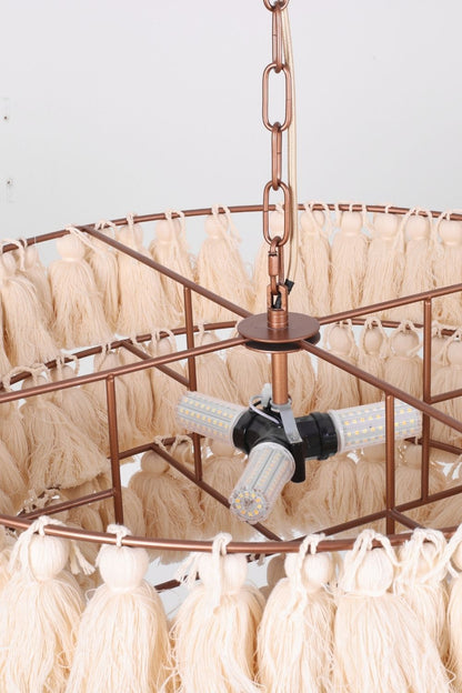 Fabric Fela Tassel Chandelier - view 24 | everlamps