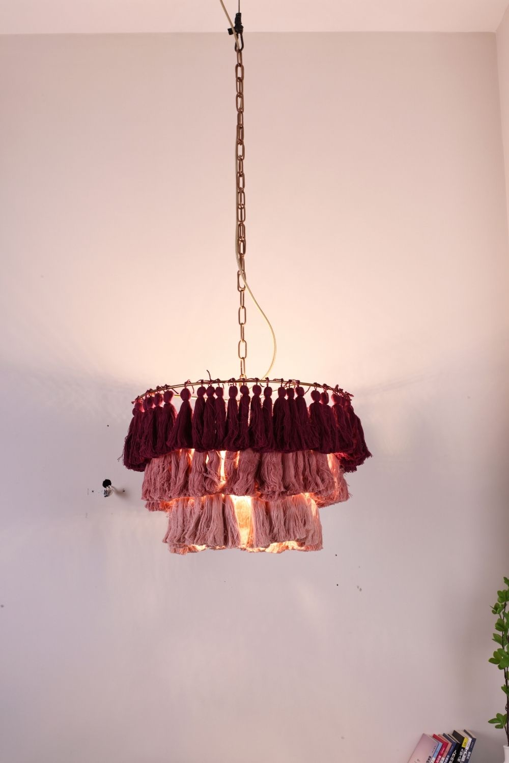 Fabric Fela Tassel Chandelier - view 5 | everlamps