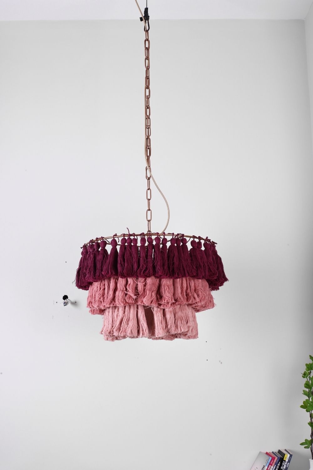 Fabric Fela Tassel Chandelier - view 4 | everlamps