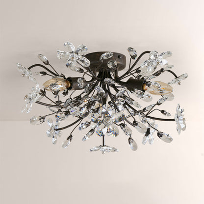 Seraphina Crystal Floral Flush Mount Ceiling Light