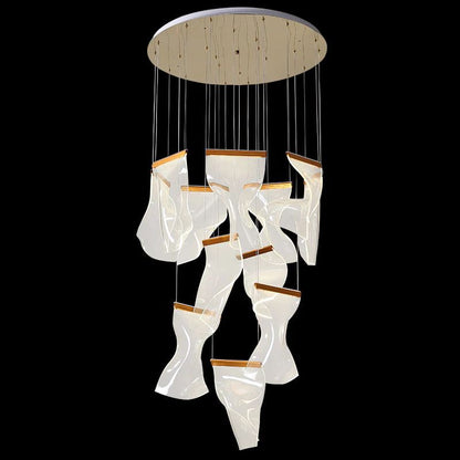 Flame Round Chandelier For Staircase
