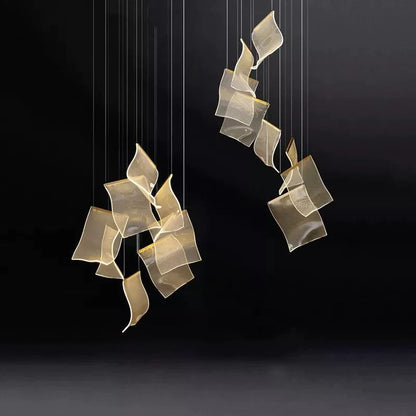 Flame Round Chandelier For Staircase