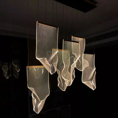 Flame Round Chandelier For Staircase