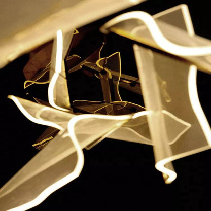 Flame Round Chandelier For Staircase