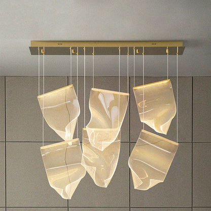 Flame Round Chandelier For Staircase