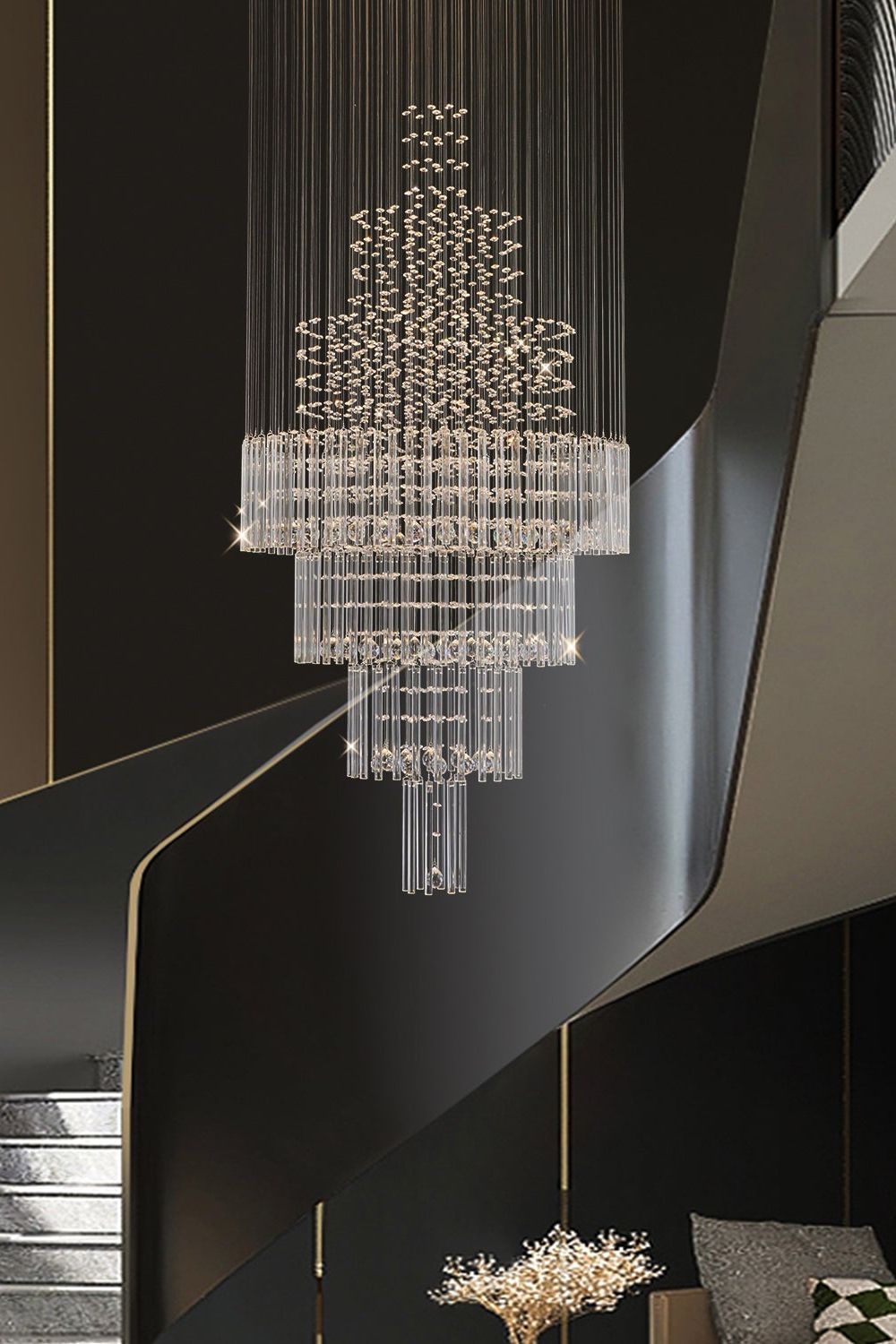 Floating Castle Raindrop Crystal Chandelier - everlamps