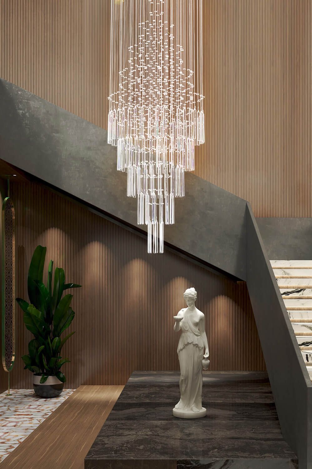Floating Castle Raindrop Crystal Chandelier - everlamps