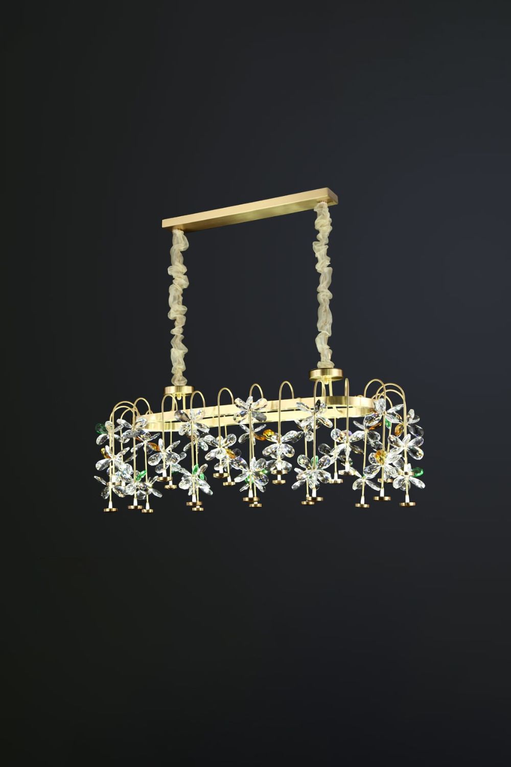 Floral-Inspired Flower Crystal Chandelier - everlamps