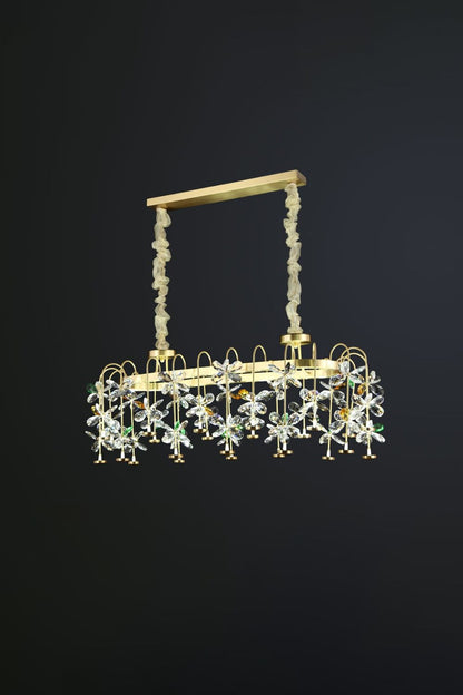 Floral-Inspired Flower Crystal Chandelier - everlamps