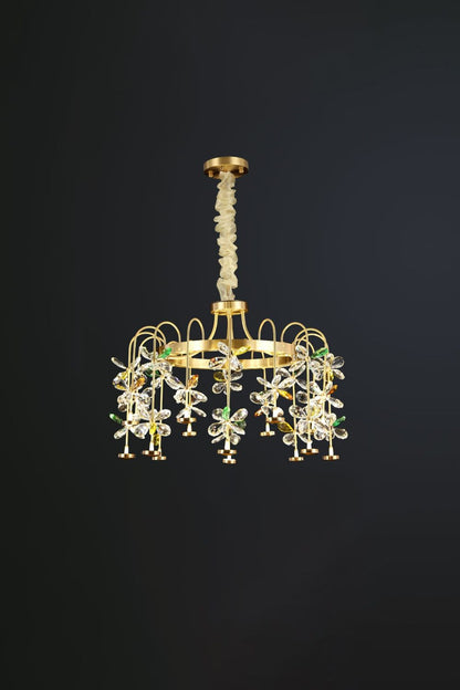 Floral-Inspired Flower Crystal Chandelier - everlamps