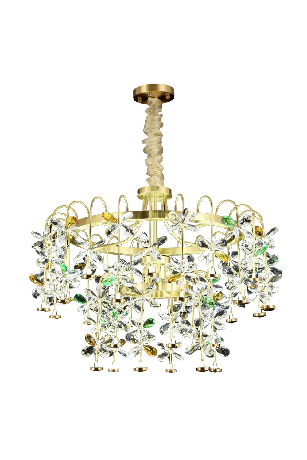 Floral-Inspired Flower Crystal Chandelier - everlamps