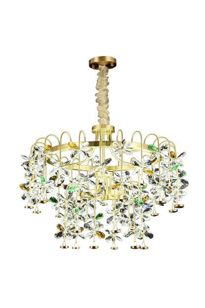 Floral-Inspired Flower Crystal Chandelier - everlamps