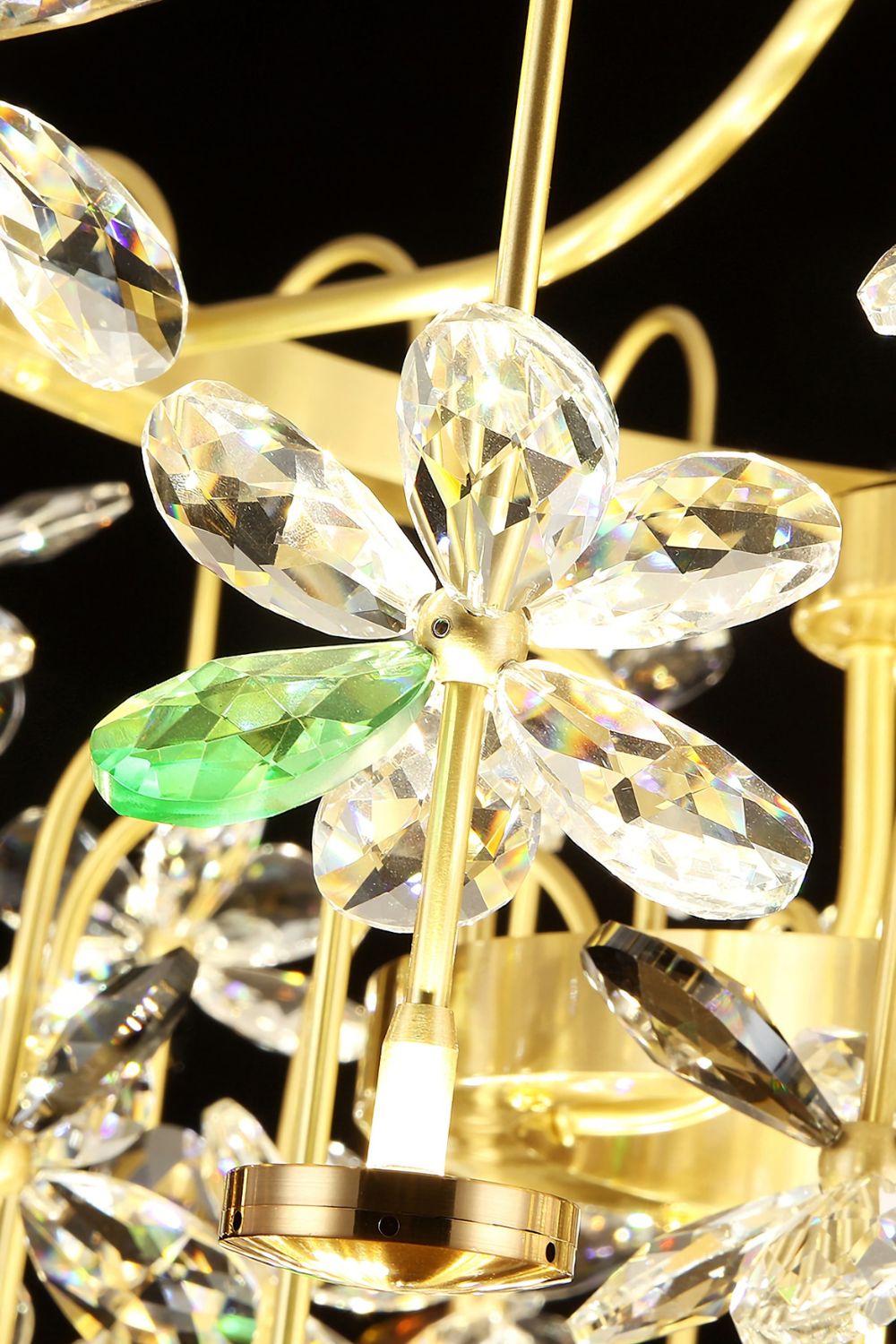 Floral-Inspired Flower Crystal Chandelier - everlamps