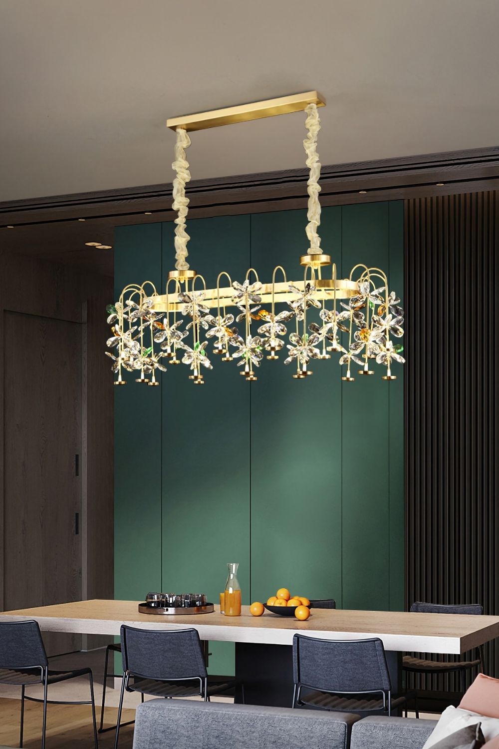 Floral-Inspired Flower Crystal Chandelier - everlamps
