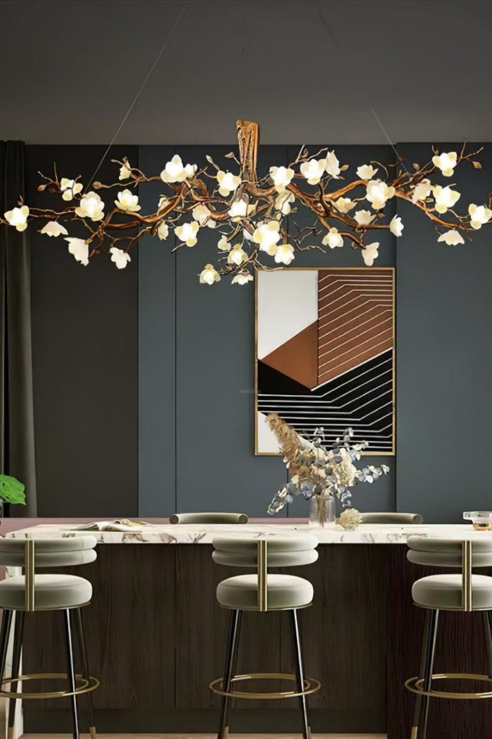 Floral Branch Chandelier - view 8 | everlamps