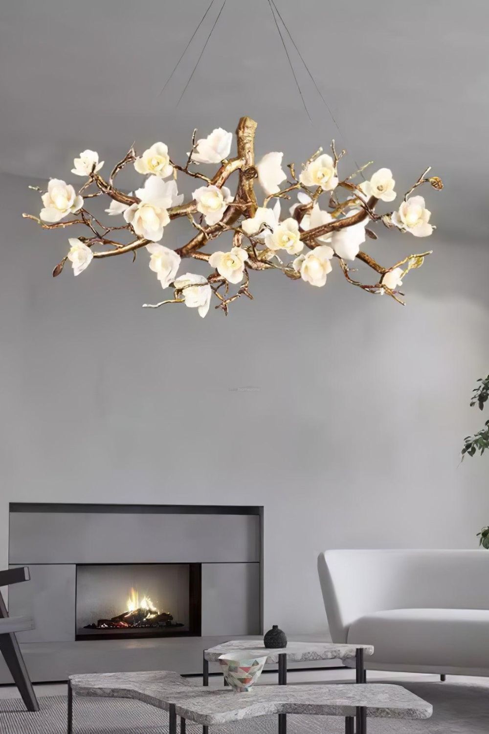 Floral Branch Chandelier - view 7 | everlamps