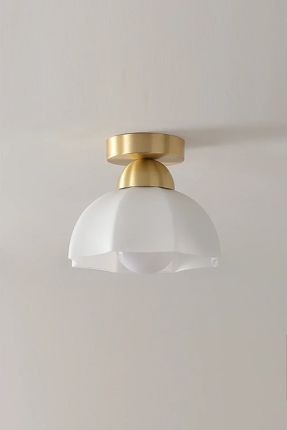 Flower Ceramic Brass Ceiling Light - view 8 | everlamps