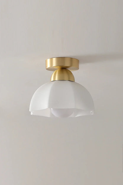 Flower Ceramic Brass Ceiling Light - view 8 | everlamps