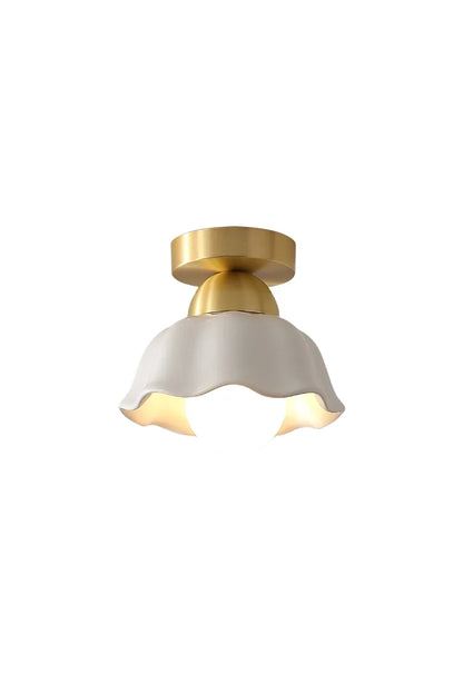 Flower Ceramic Brass Ceiling Light | everlamps