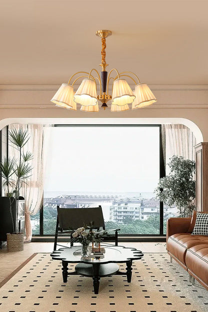 Flower Fabric Chandelier - view 3 | everlamps