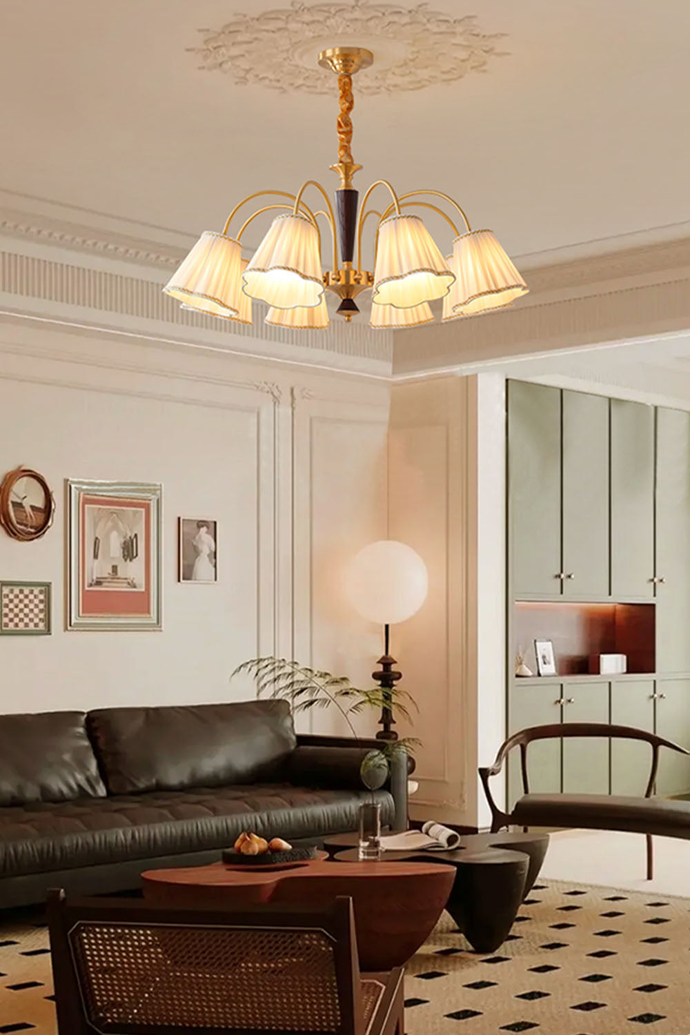 Flower Fabric Chandelier - view 7 | everlamps