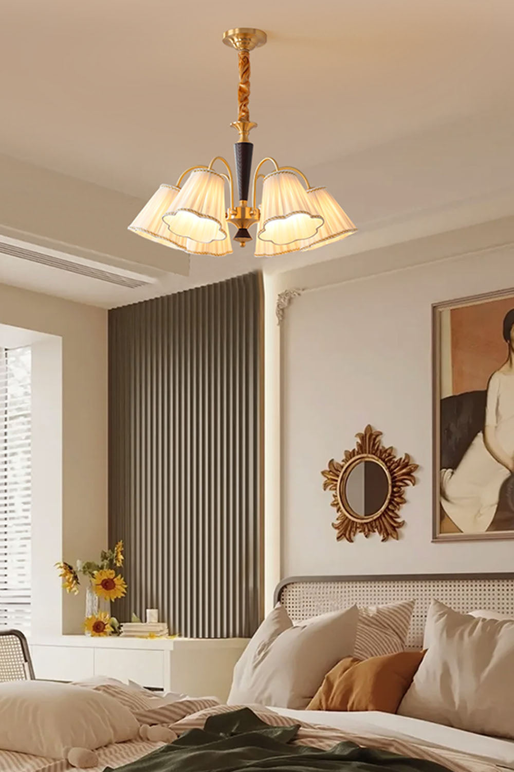 Flower Fabric Chandelier - view 11 | everlamps