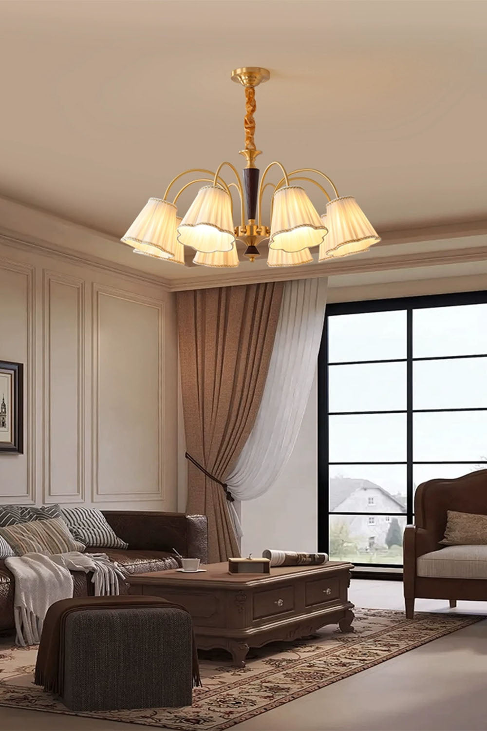 Flower Fabric Chandelier - view 13 | everlamps