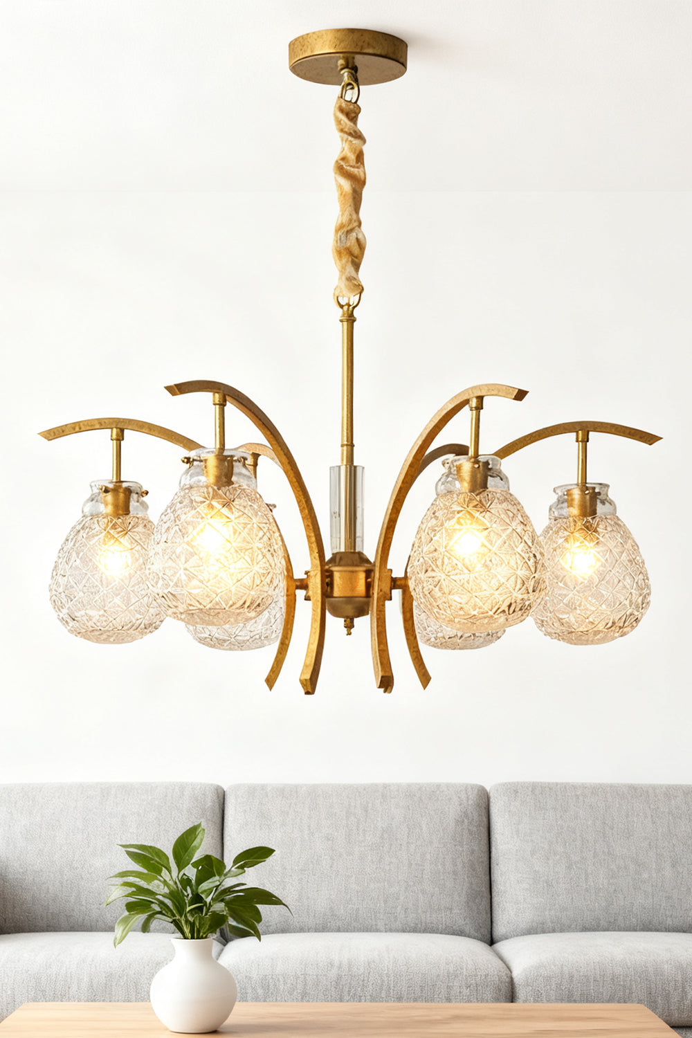 Flower bag chandelier - view 6 | everlamps