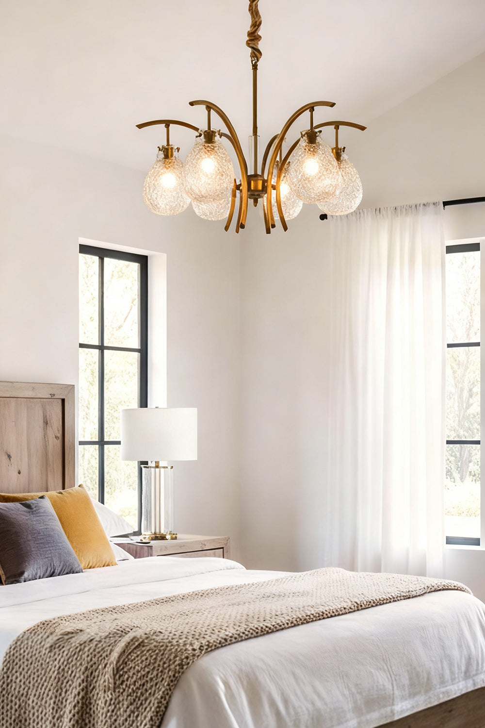 Flower bag chandelier - view 4 | everlamps