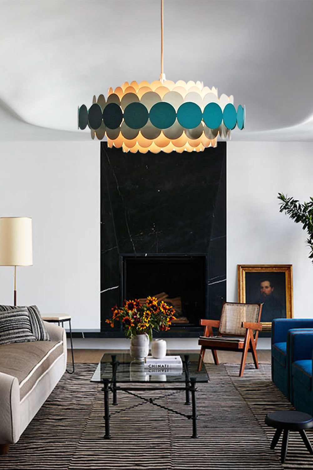 French Colorful Round Chandelier - view 2 | everlamps