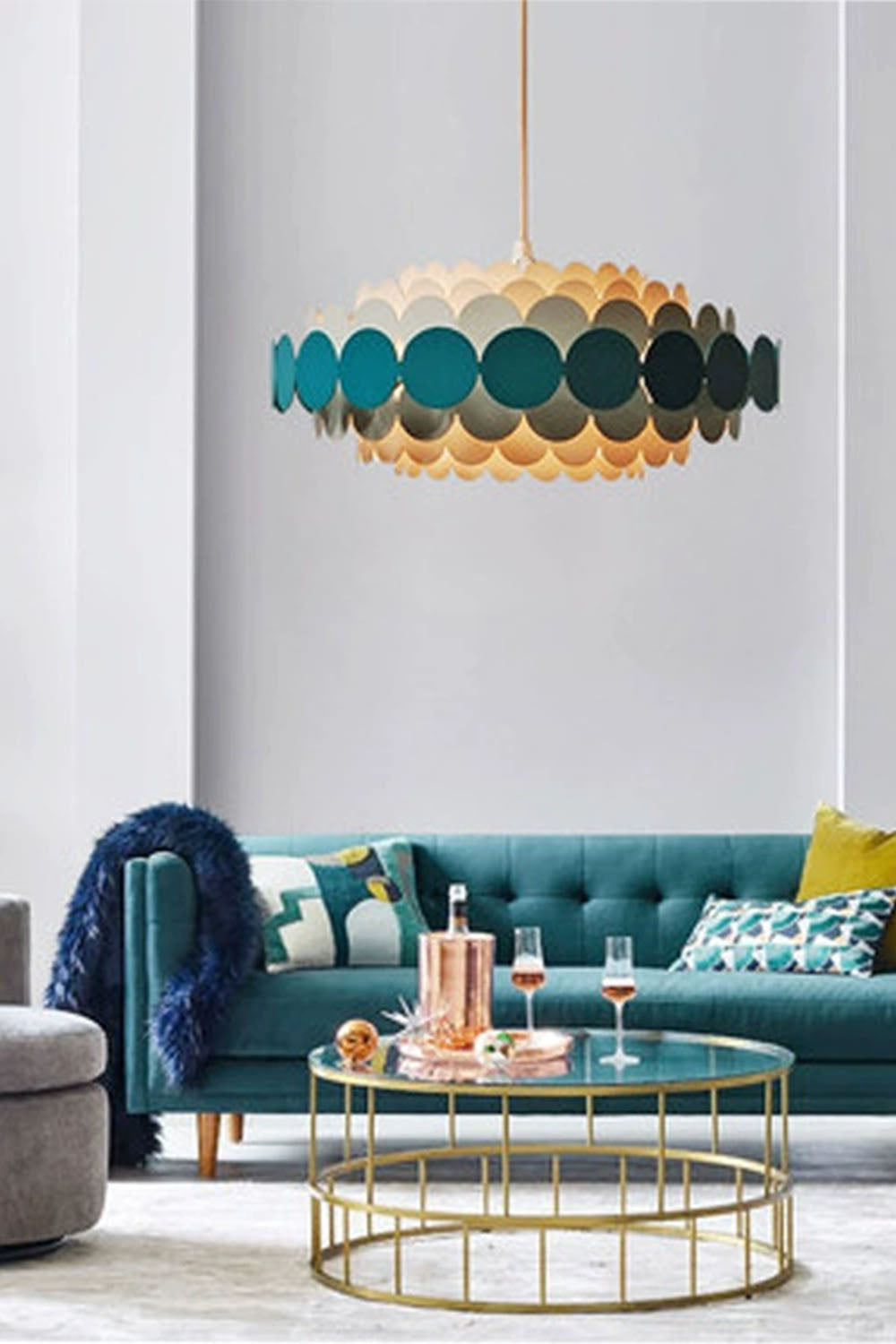 French Colorful Round Chandelier - view 9 | everlamps