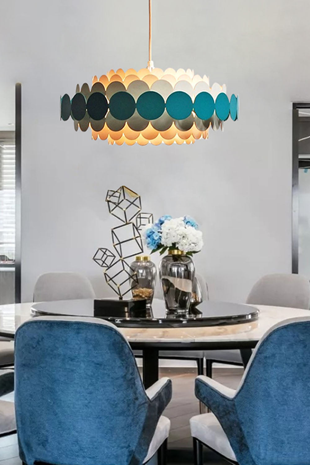 French Colorful Round Chandelier - view 14 | everlamps