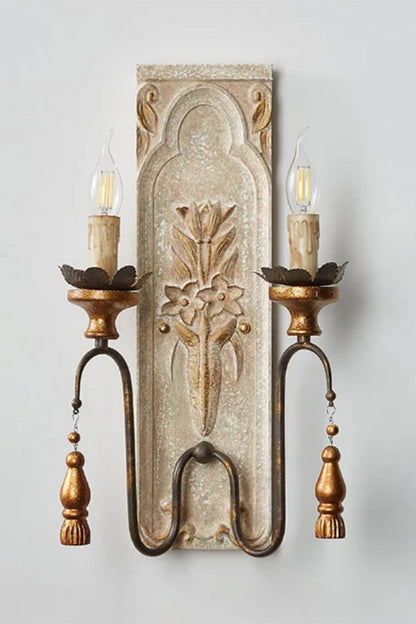 French Country Wooden Wall Lamp - view 7 | everlamps