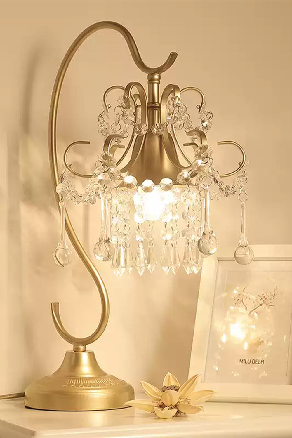 French Crystal Table Lamp - view 3 | everlamps