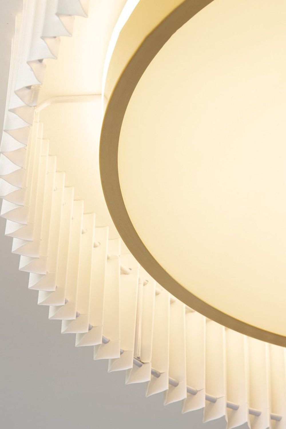 Round French Pastoral Pleated Fabric Ceiling Lamp - view 17 | everlamps
