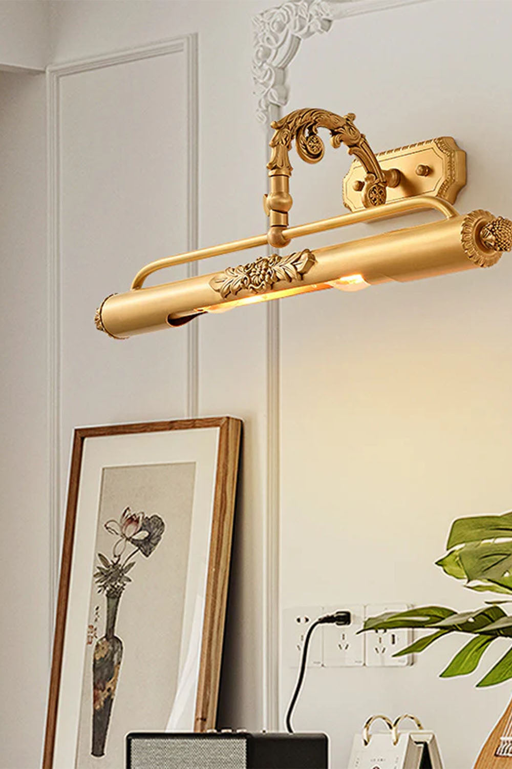 French Retro Cylindrical Copper Wall Lamp - view 2 | everlamps