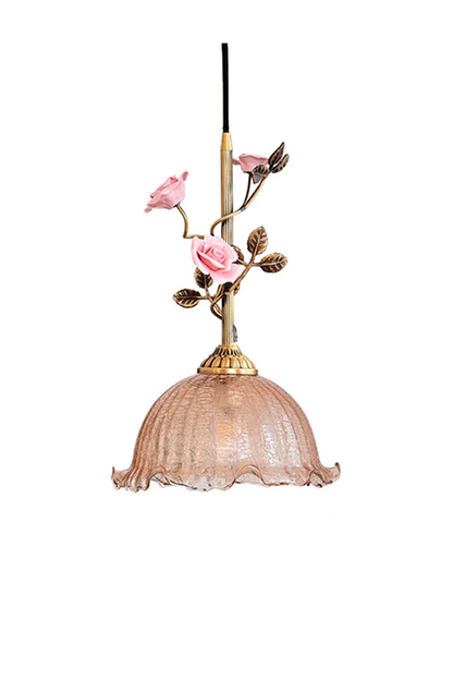 French Retro Glass Rose Chandelier | everlamps